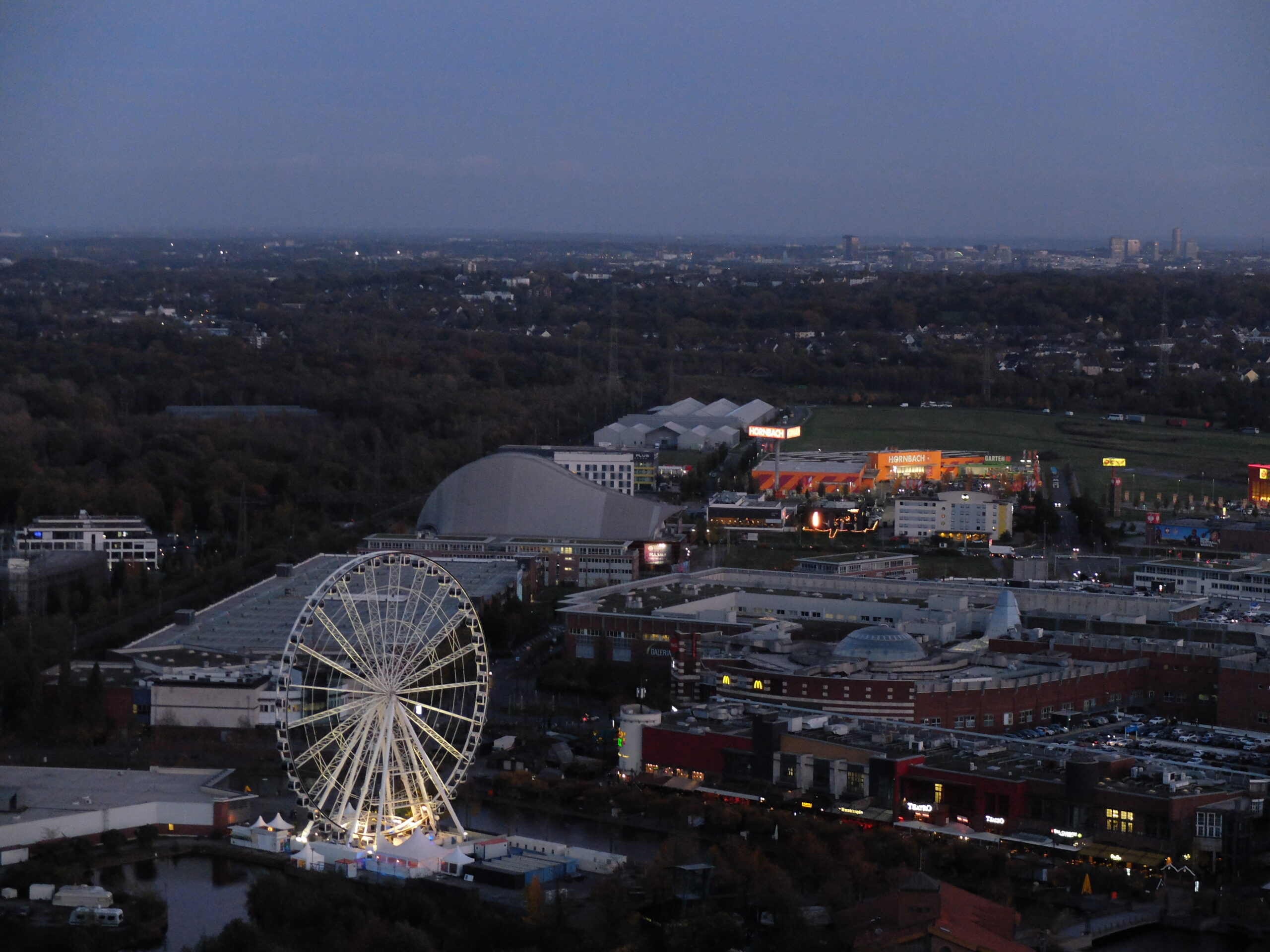 Aussicht vom Gasometer in Oberhausen